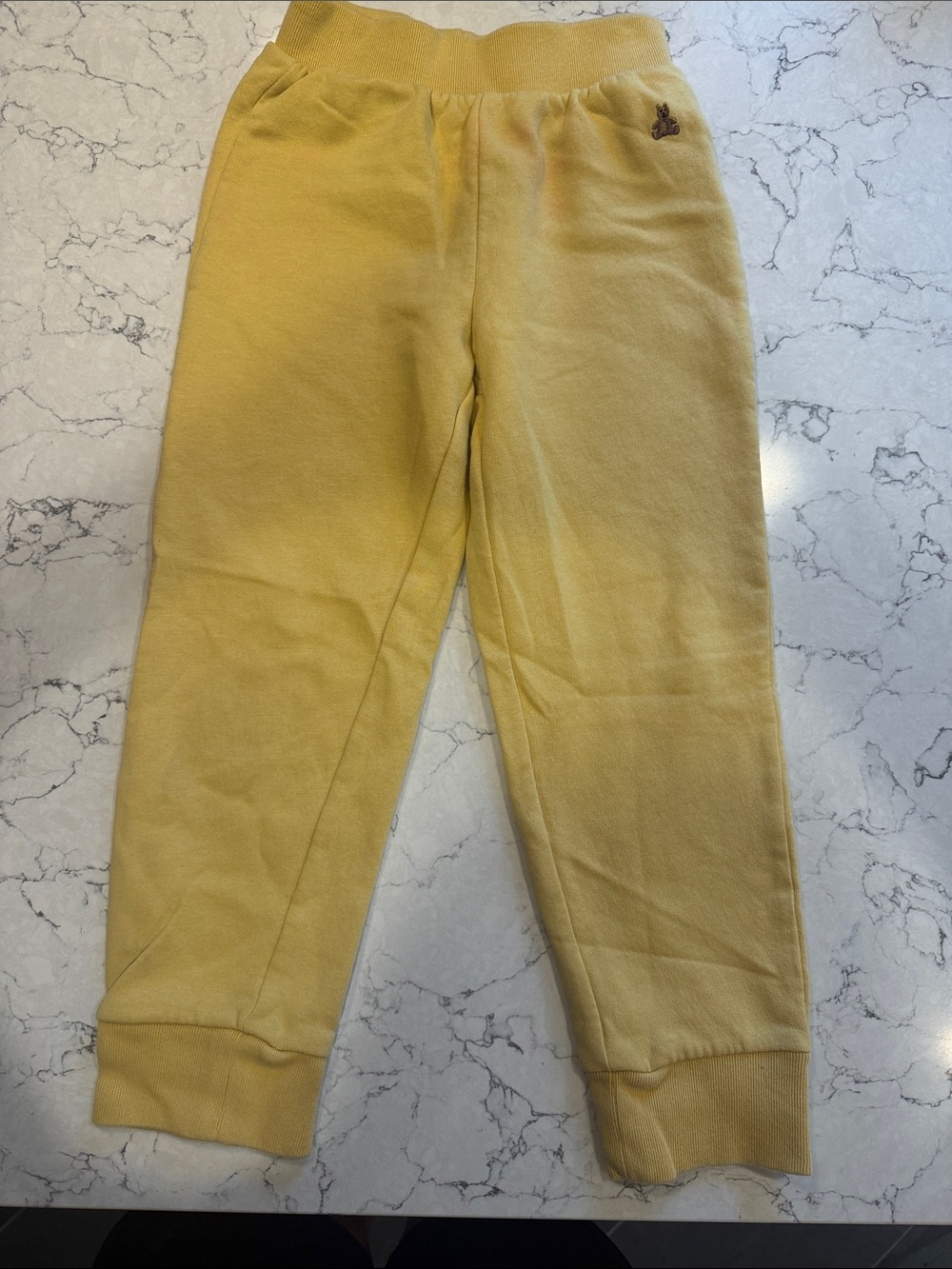 GAP Kids Yellow Sweatpants with Bunny Patch